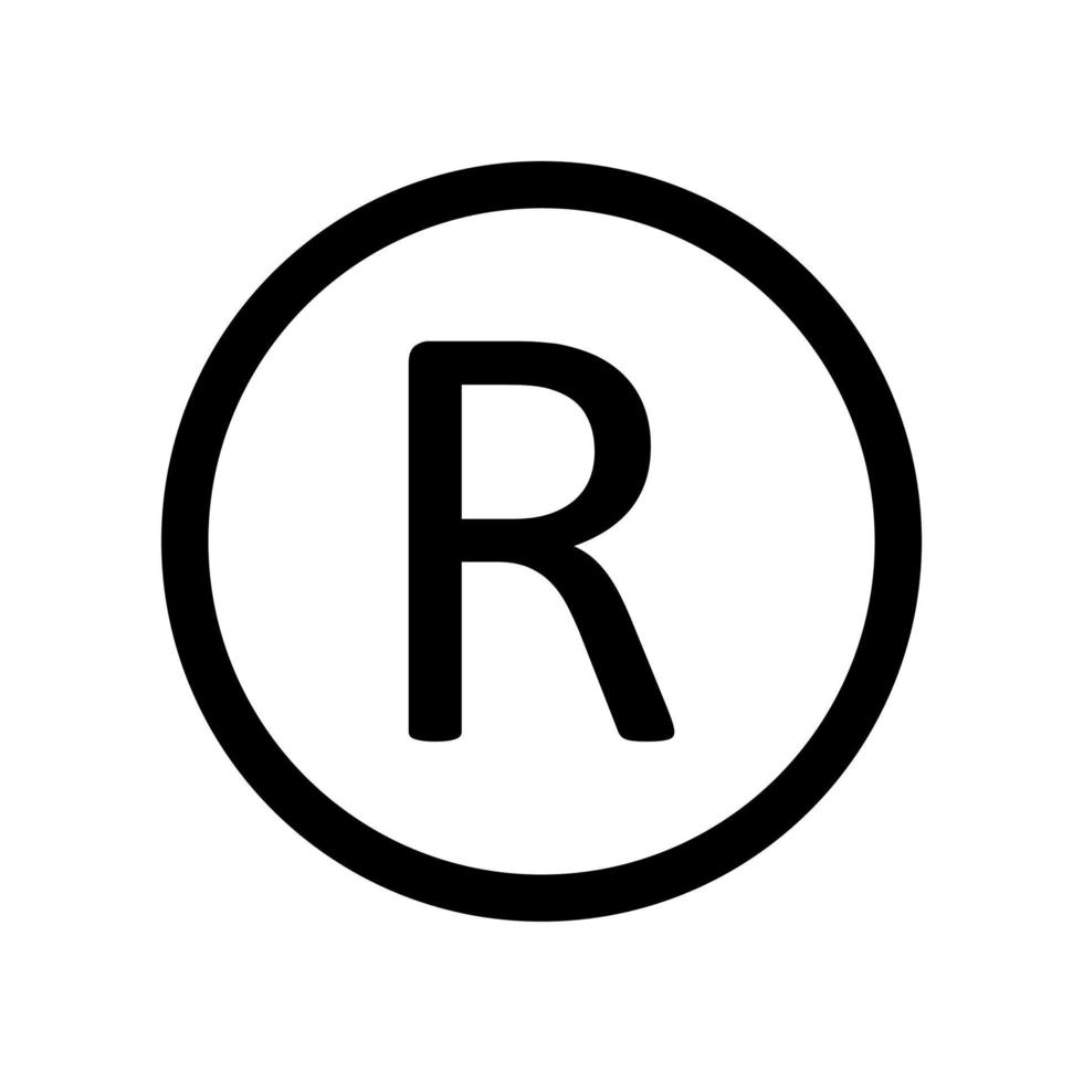 Register mark icon vector