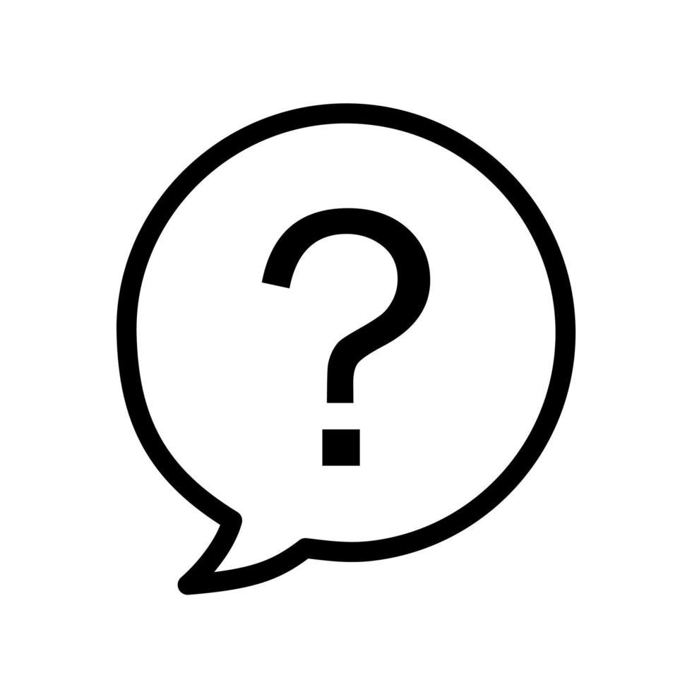 Question Mark outline Icon vector