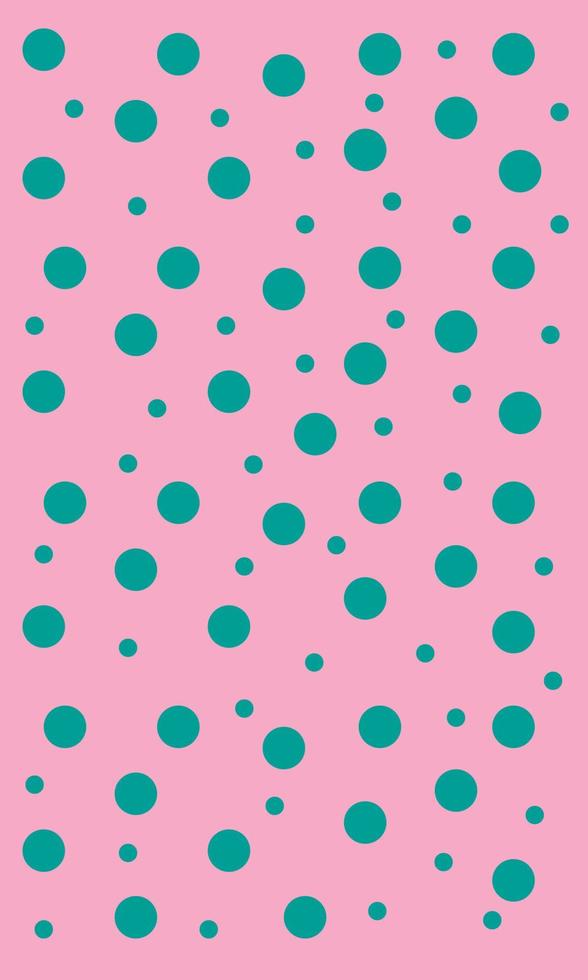 vertical pattern with green circles and pink background vector