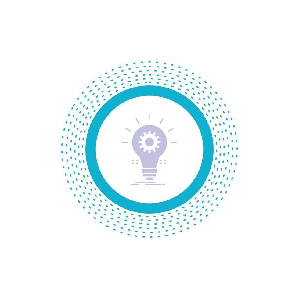 Bulb. develop. idea. innovation. light Glyph Icon. Vector isolated illustration