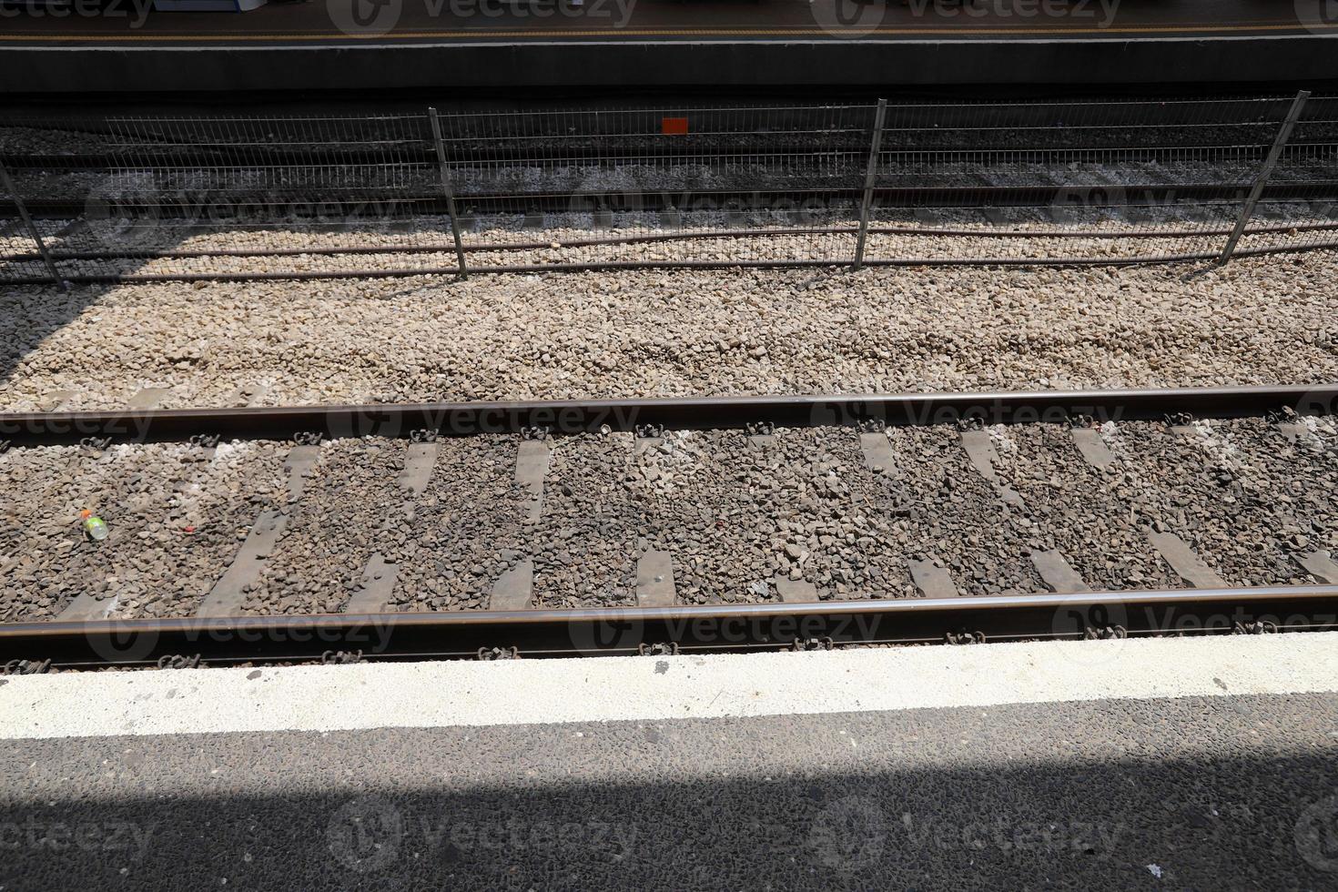 Railroad Tracks and Railway Cars in Israel. photo