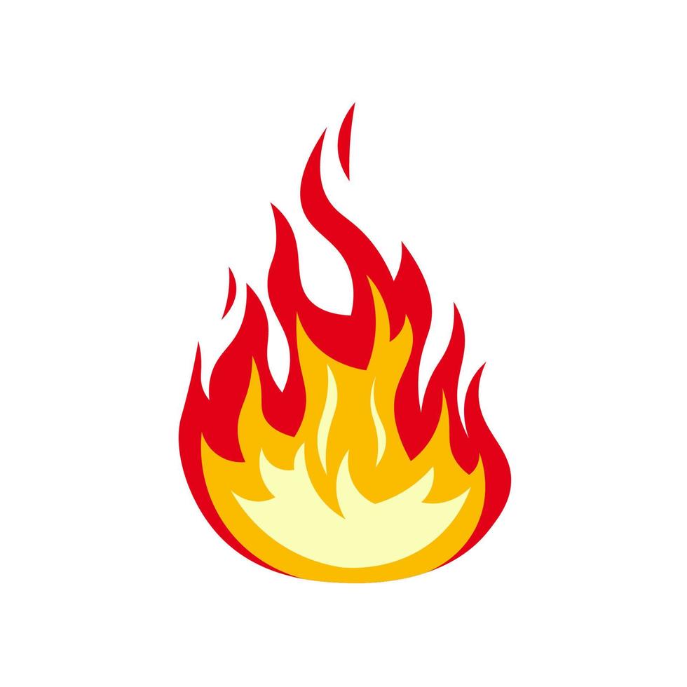 Fire vector flat design isolated