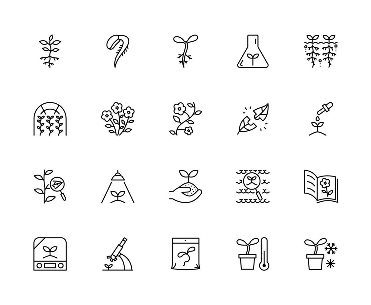 Agricultural technology icon set vector