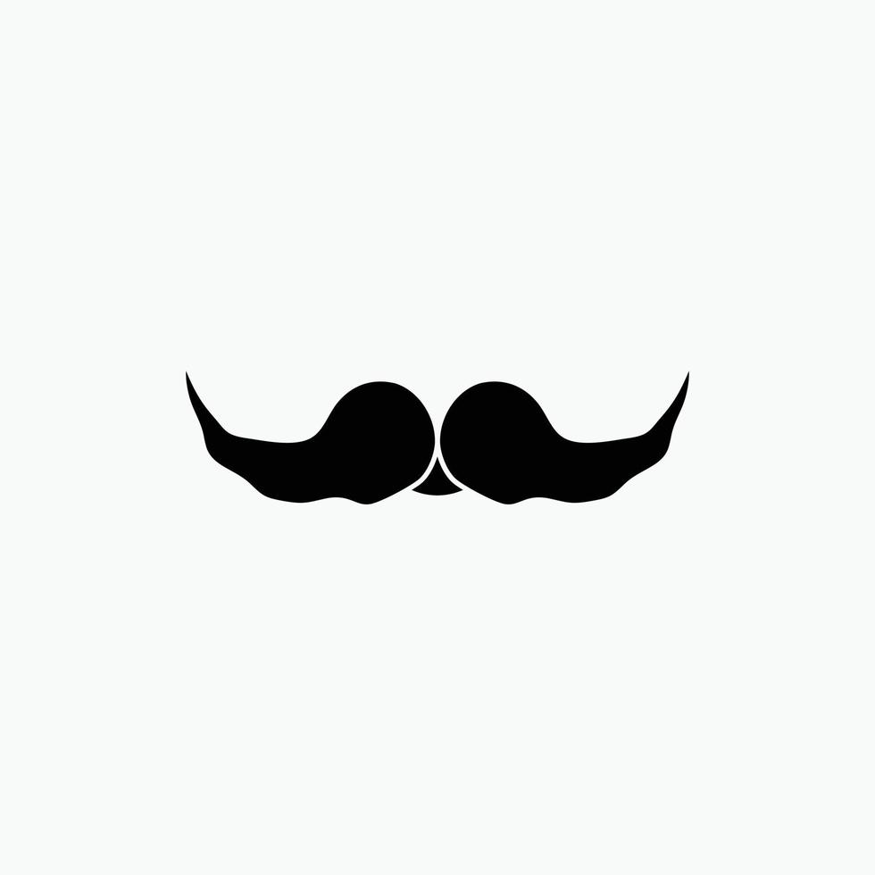 bigote, hipster, movember, macho, icono de glifo de hombres. ilustración vectorial aislada vector