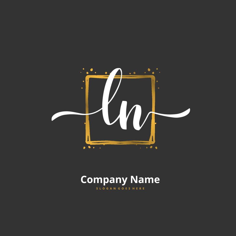 En letra inicial y diseño de logotipo de firma con círculo. hermoso diseño de logotipo escrito a mano para moda, equipo, boda, logotipo de lujo. vector