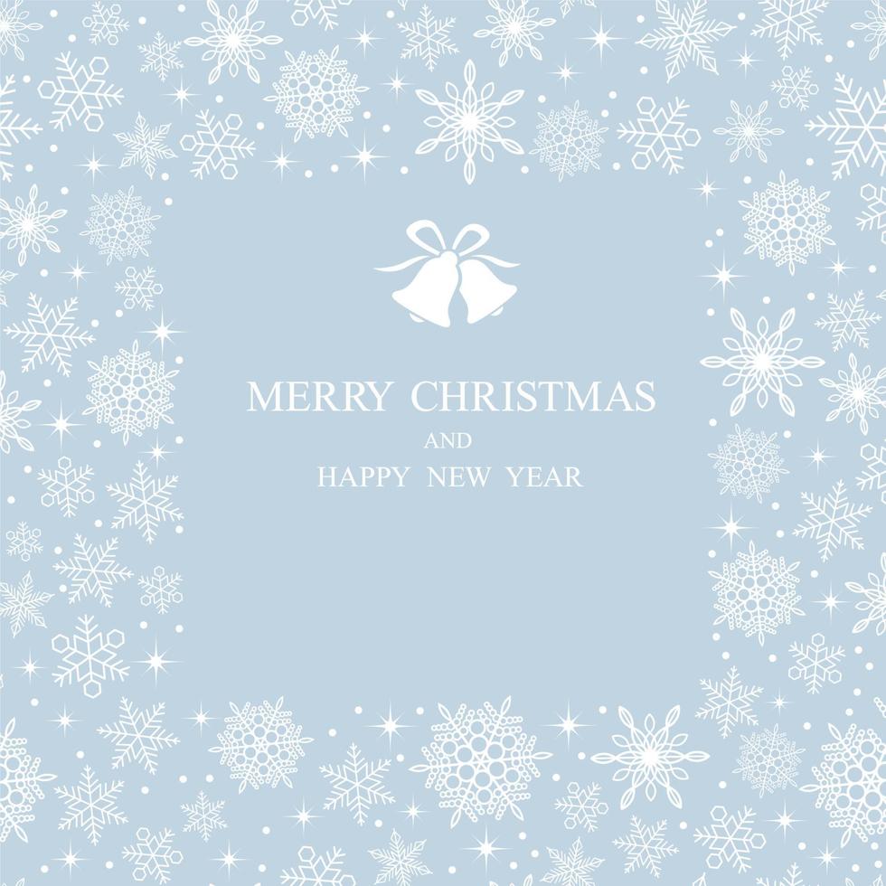 Christmas Vector Abstract Square Frame Illustration With Snowflakes And Text Space.