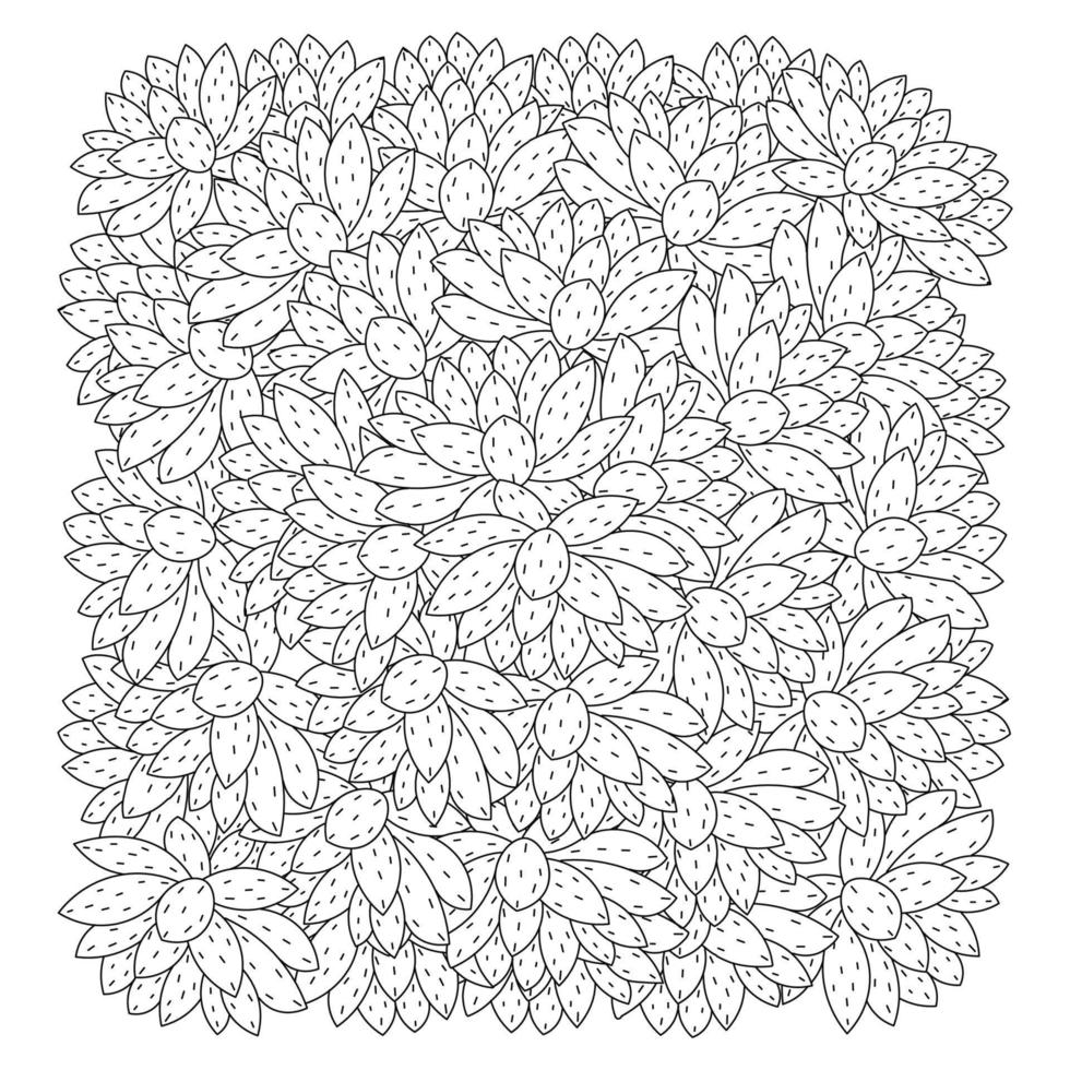 lotus flower coloring page of simplicity artistic drawn with blossom flower on isolated background vector