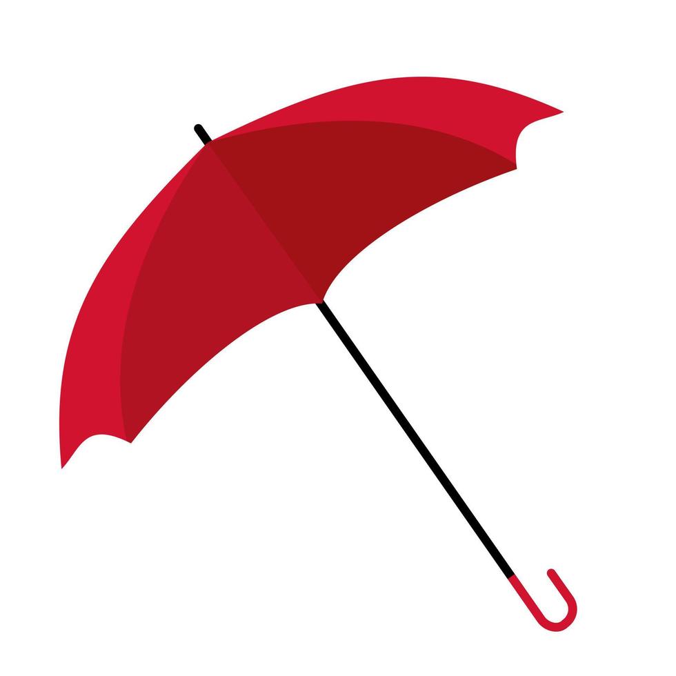 Red umbrella. Vector illustration.