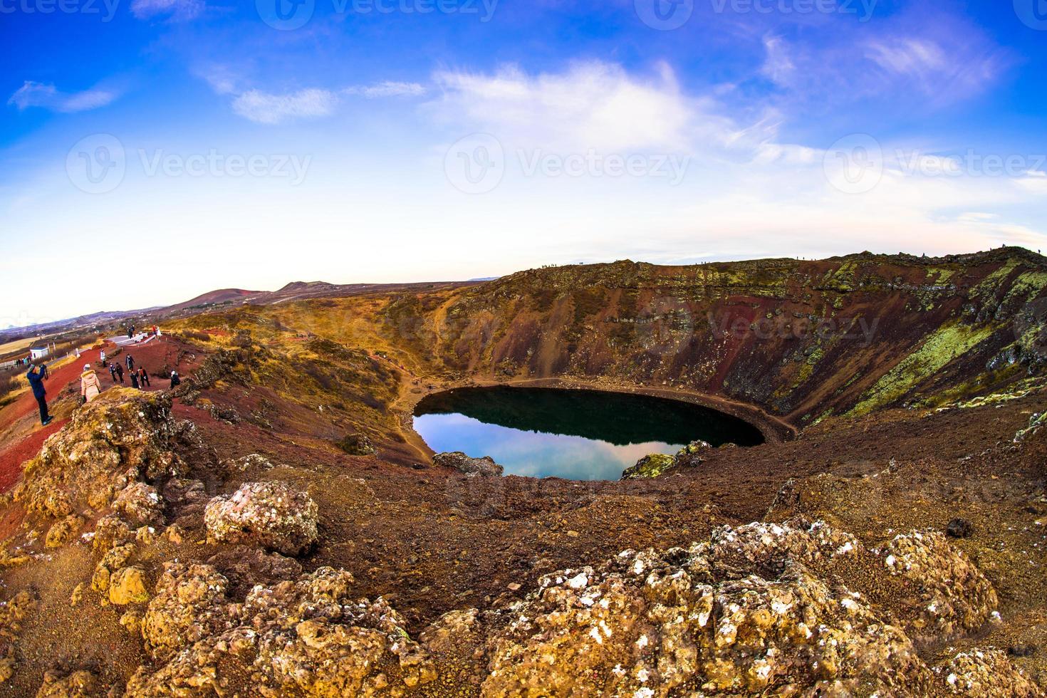 Kerith or Kerid, a volcanic crater lake located in the Grimsnes area in south Iceland, along the Golden Circle photo