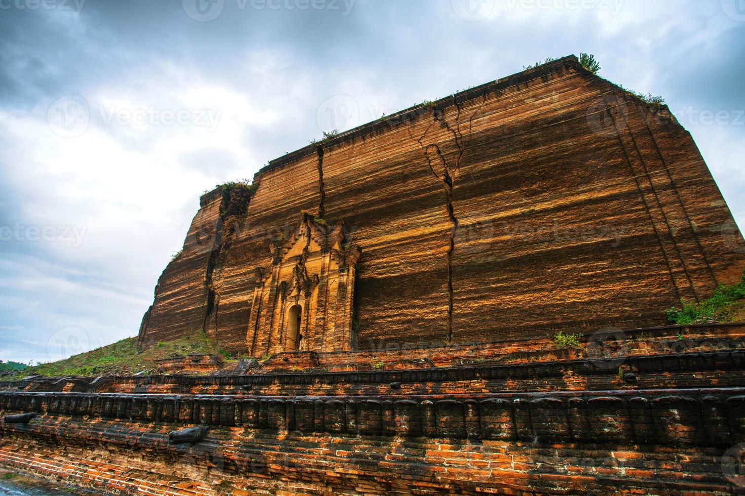 Mingun Pahtodawgyi, an incomplete monument stupa in Mingun, Sagaing region, Myanmar photo