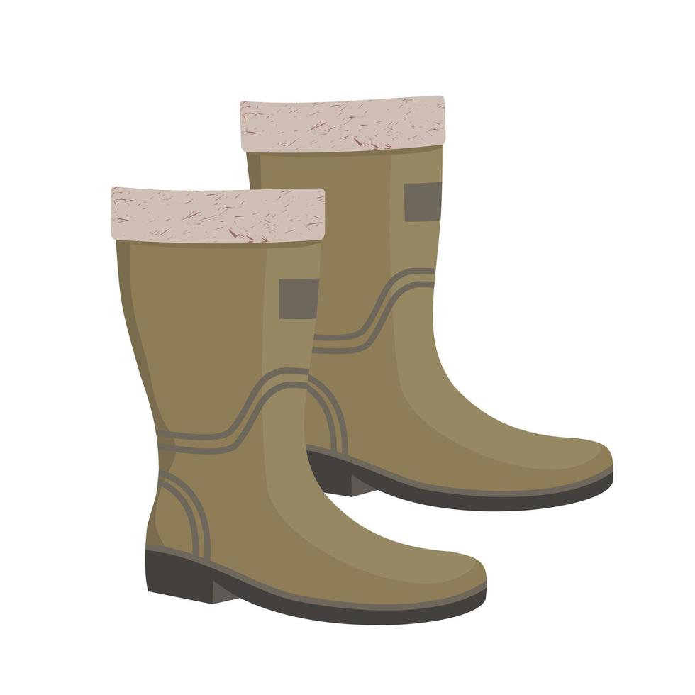 Rubber boots. Vector illustration