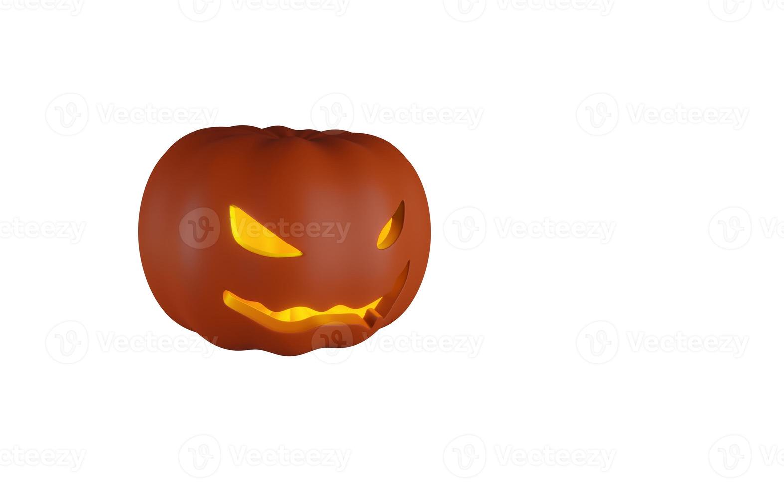 Halloween pumpkin on white background photo