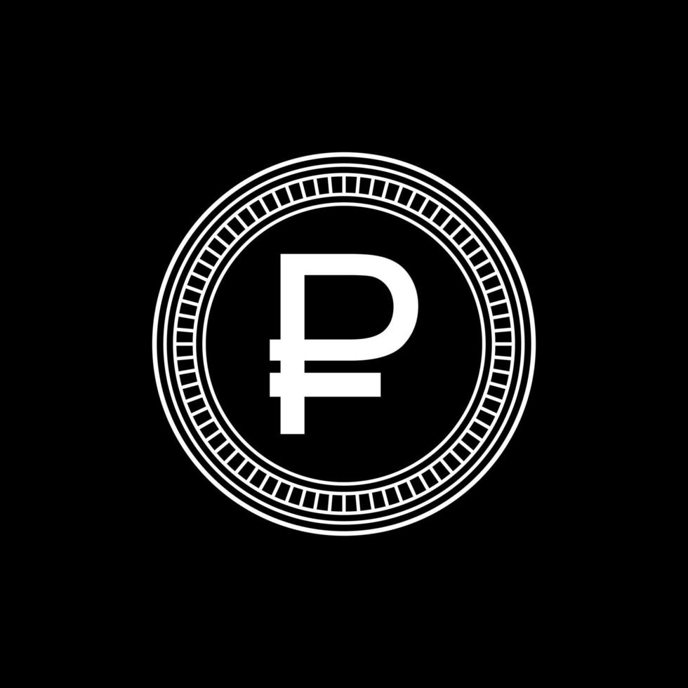 Stack of Rubble, Rouble, Russia Currency Icon Symbol. Vector Illustration
