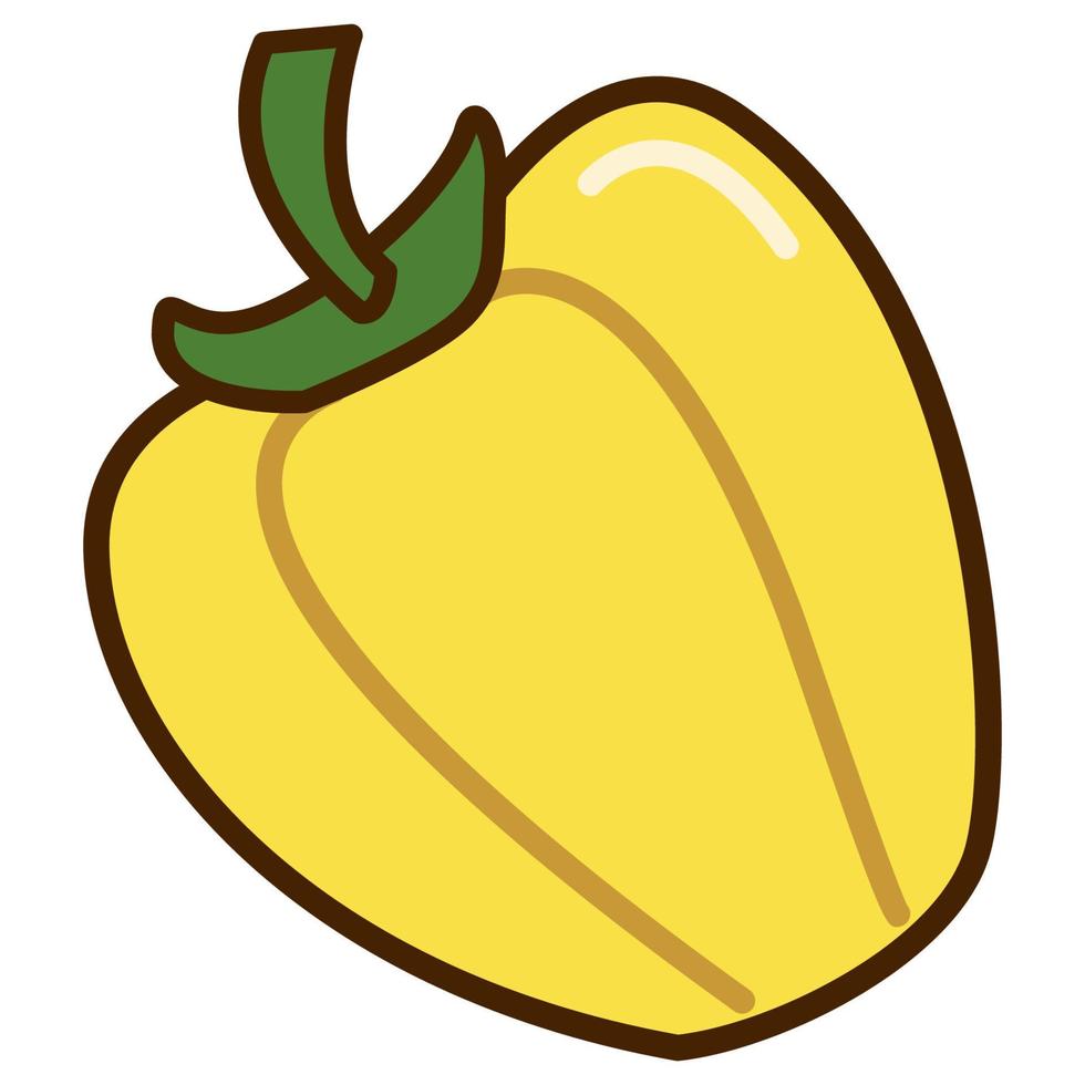 pepper in doodle style. Vector illustration of a vegetable