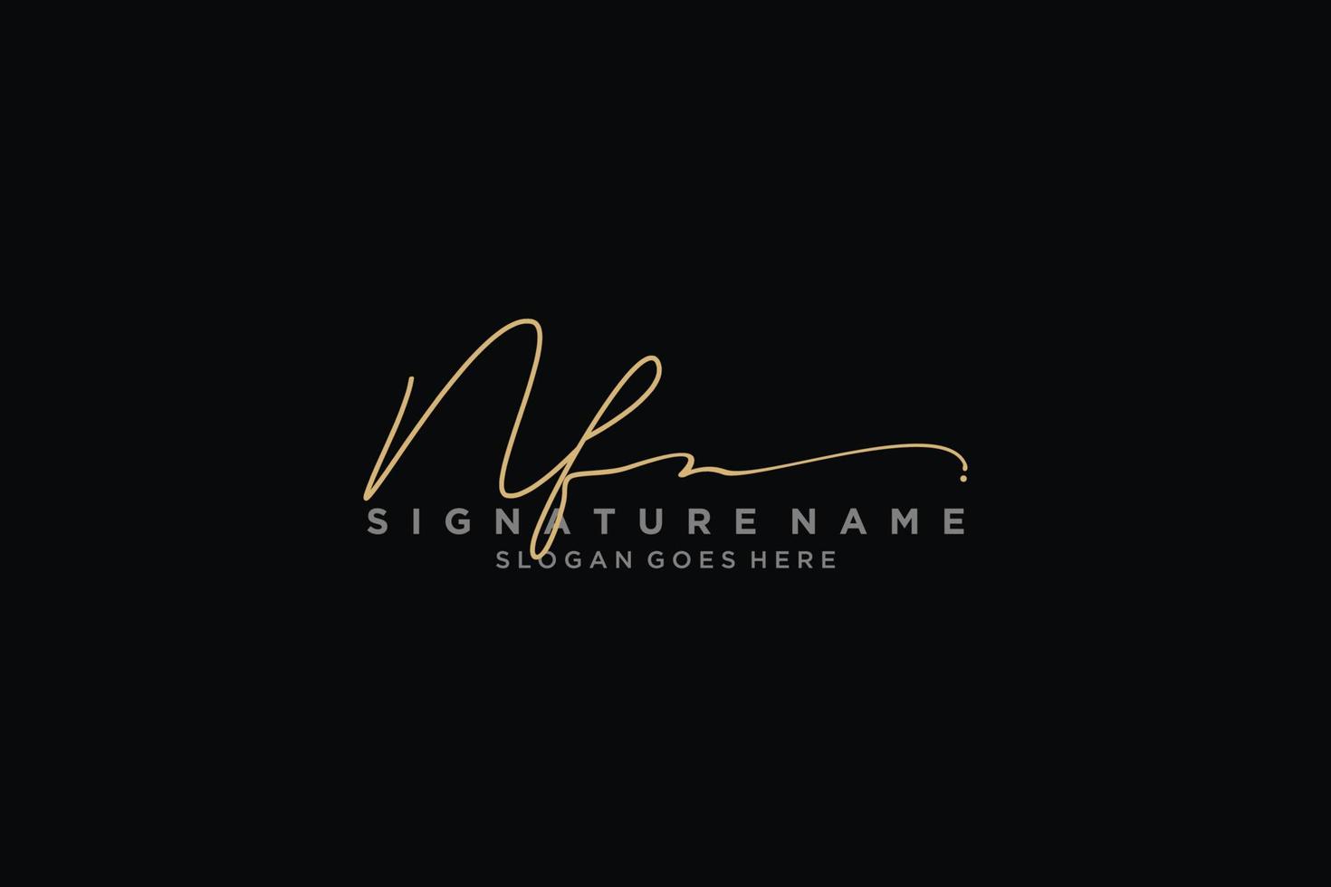 Initial NF Letter Signature Logo Template elegant design logo Sign Symbol template vector icon