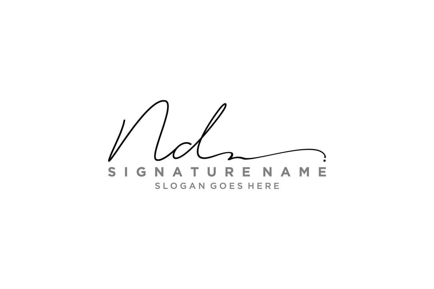 Initial ND Letter Signature Logo Template elegant design logo Sign Symbol template vector icon