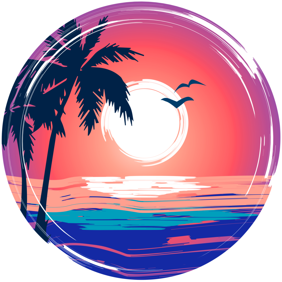 Free Sunset at Beach 12793275 PNG with Transparent Background