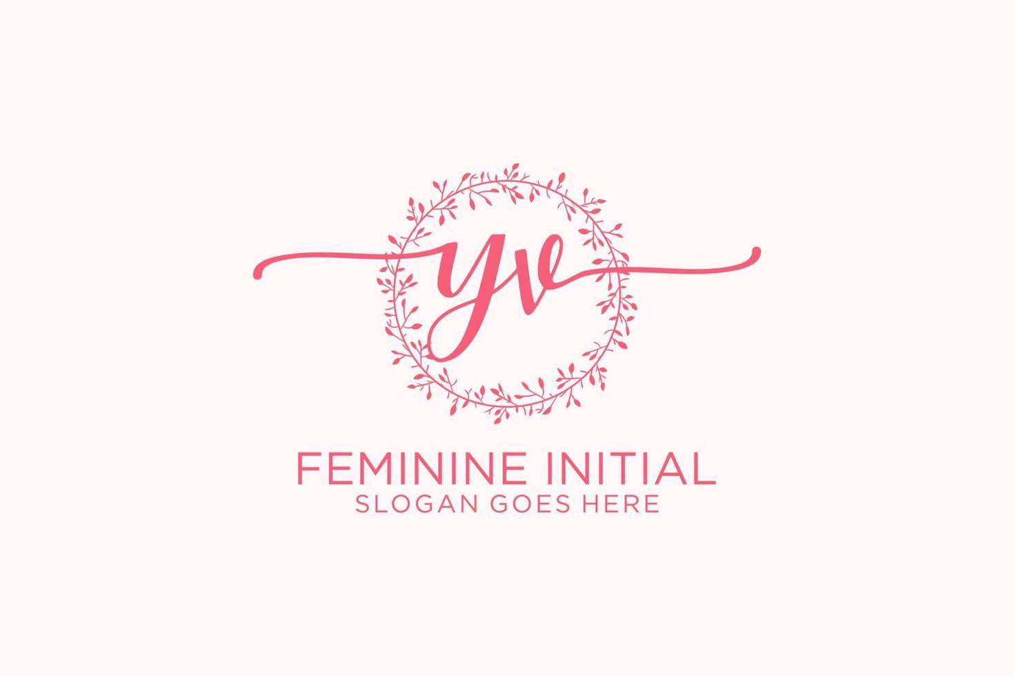 Initial YV beauty monogram and elegant logo design handwriting logo of initial signature, wedding, fashion, floral and botanical with creative template. vector