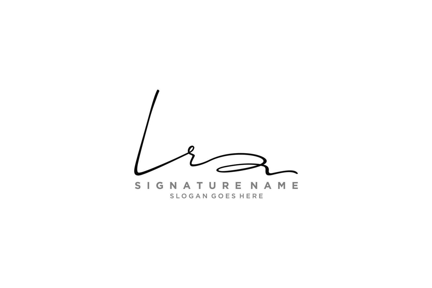 plantilla de logotipo de firma de carta inicial lr diseño elegante logotipo signo símbolo plantilla vector icono