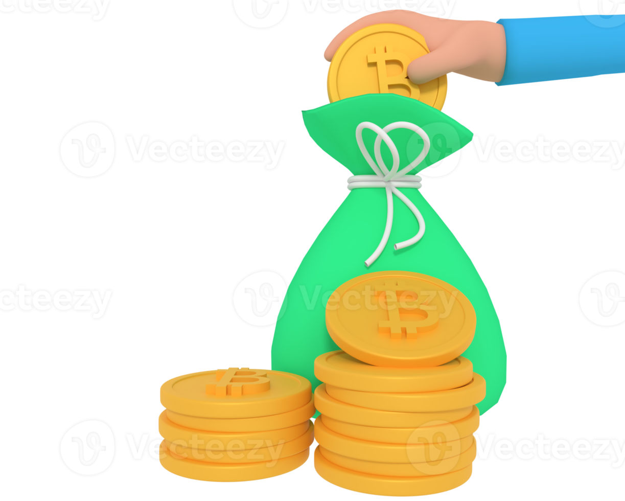 3d illustration of a coin pouch png