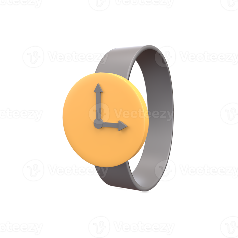 3D Watch . Rendered object illustration png