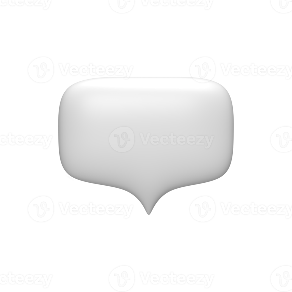 Bubble chat 3d symbol and icon. render object illustration png