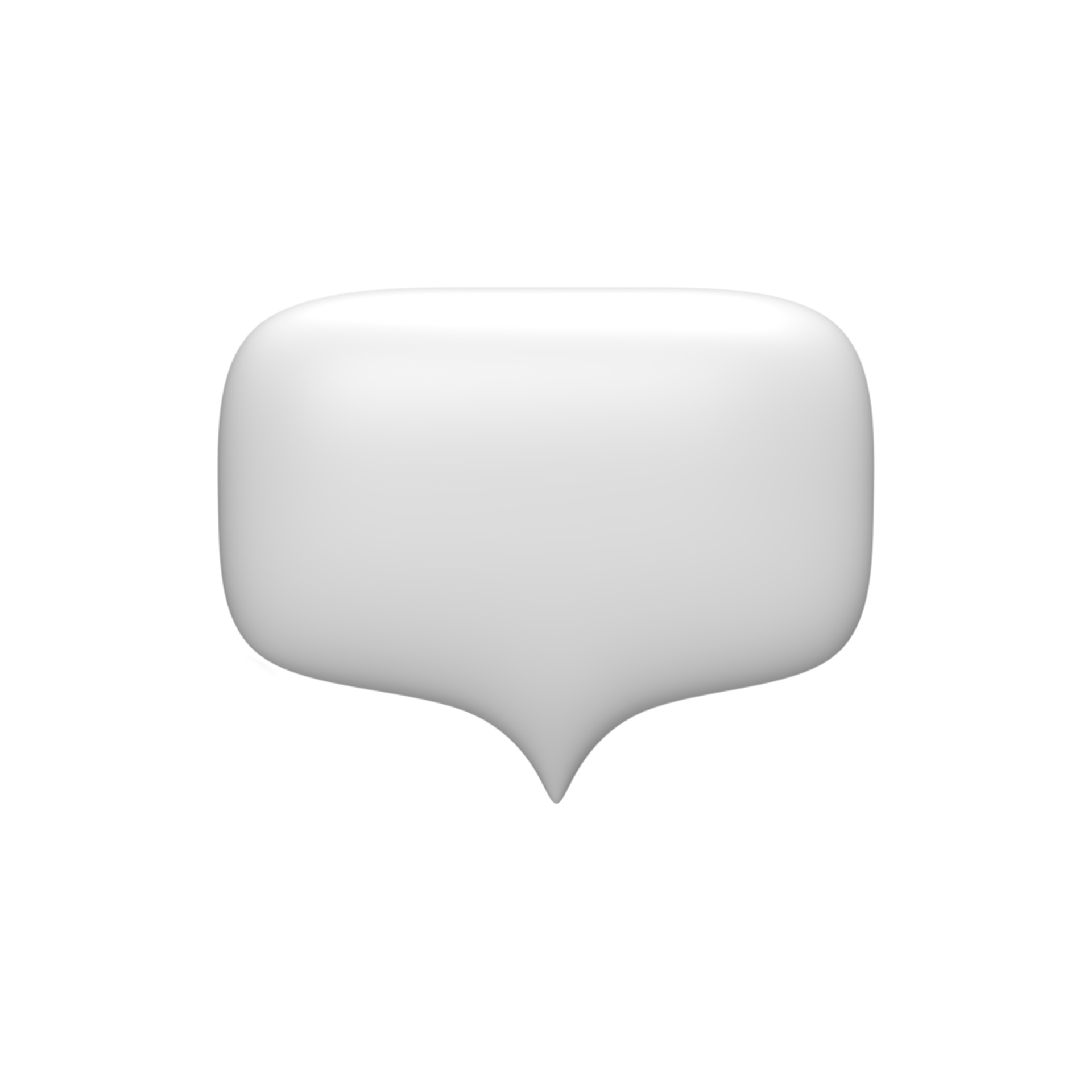 Bubble chat 3d symbol and icon. render object illustration 12794115 PNG
