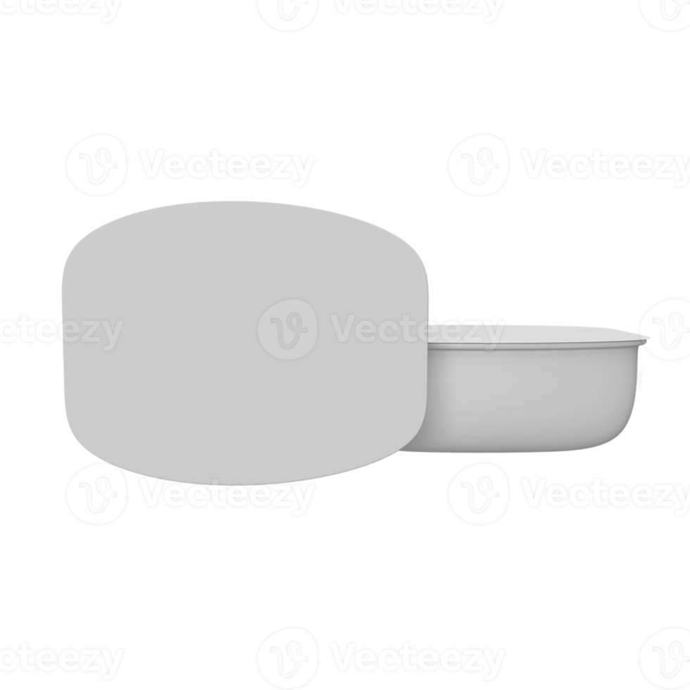 Blank white Package for product mockup. 3D Render illustration png