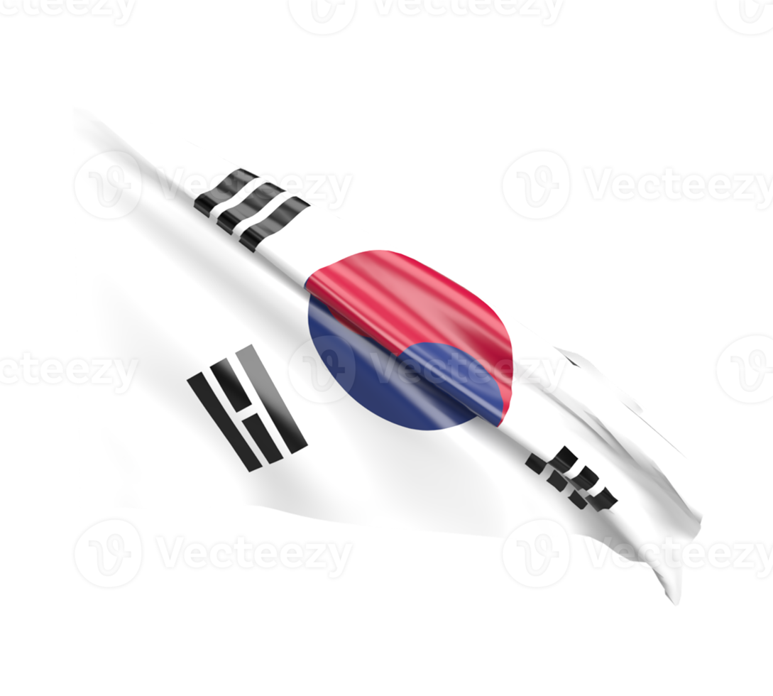 Waving Flag Of South Korea 3d Render 12794160 PNG waving-flag-of-south-korea-3d-render-12794160-png