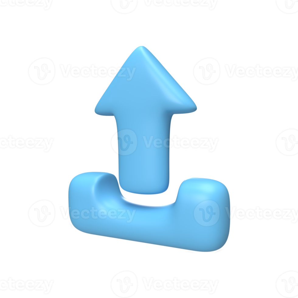 3D Upload icon . Rendered object illustration png