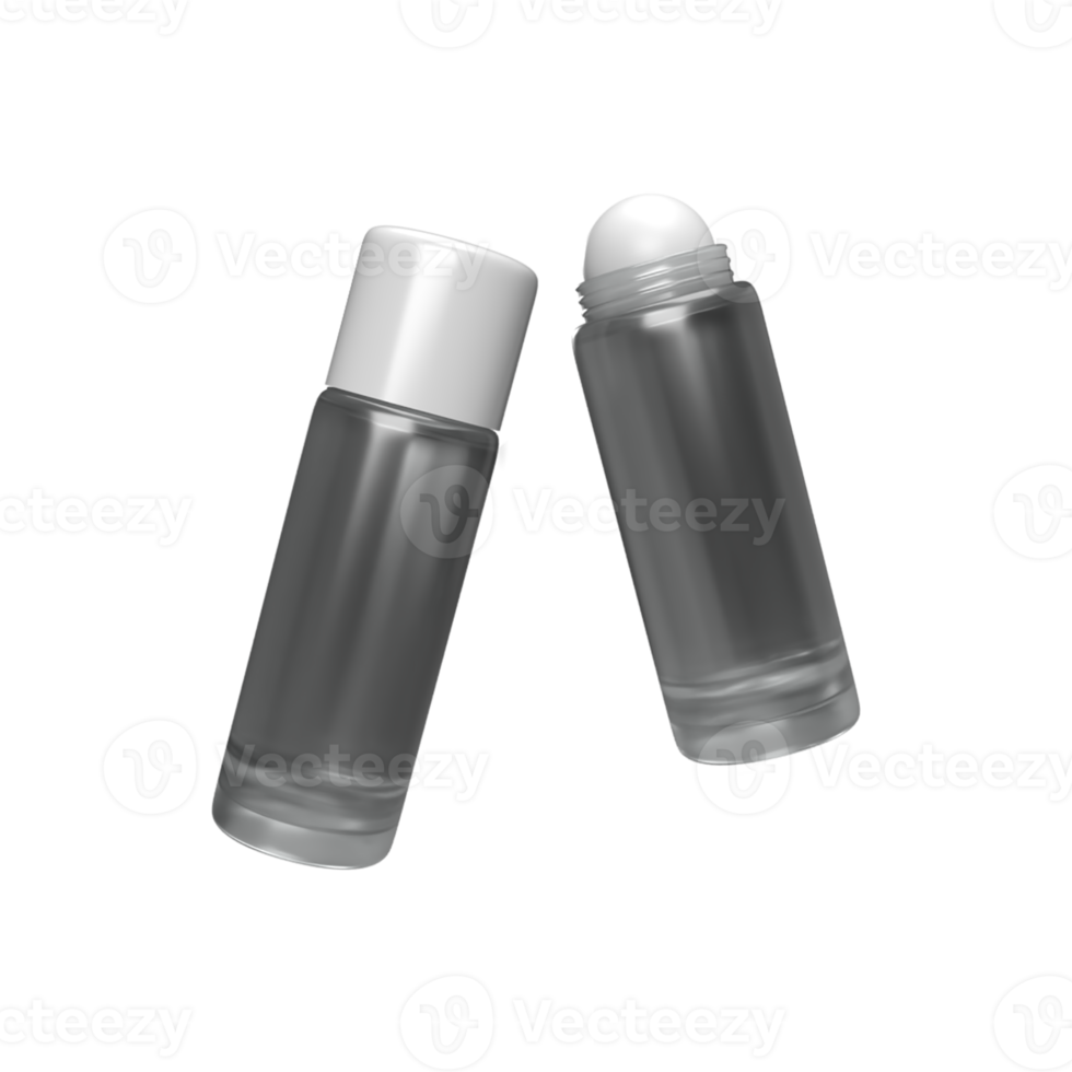 Blank white spray bottles for product mockup. 3D Render illustration png