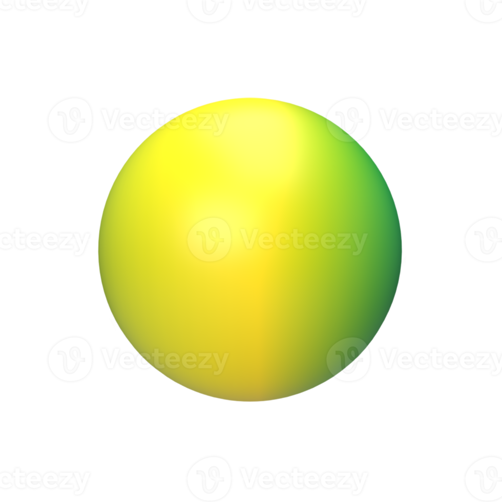 sphère de dégradé de couleur. rendu 3D png