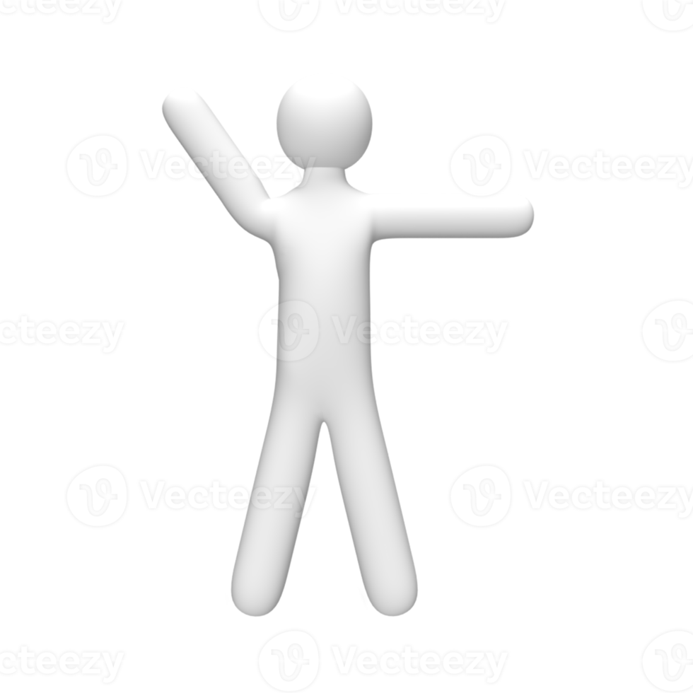 3D People Pose . Rendered object illustration png