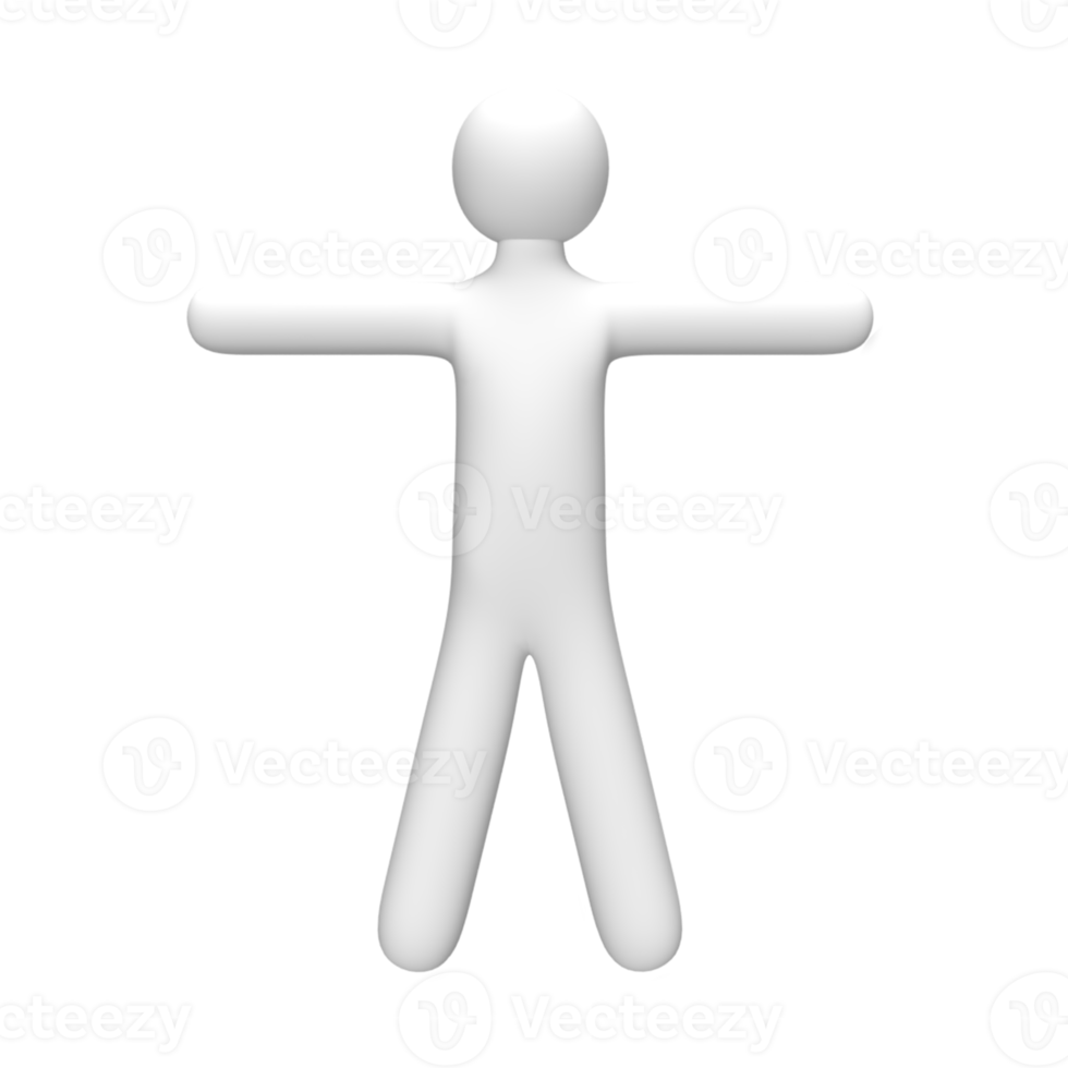 3D People Pose . Rendered object illustration png