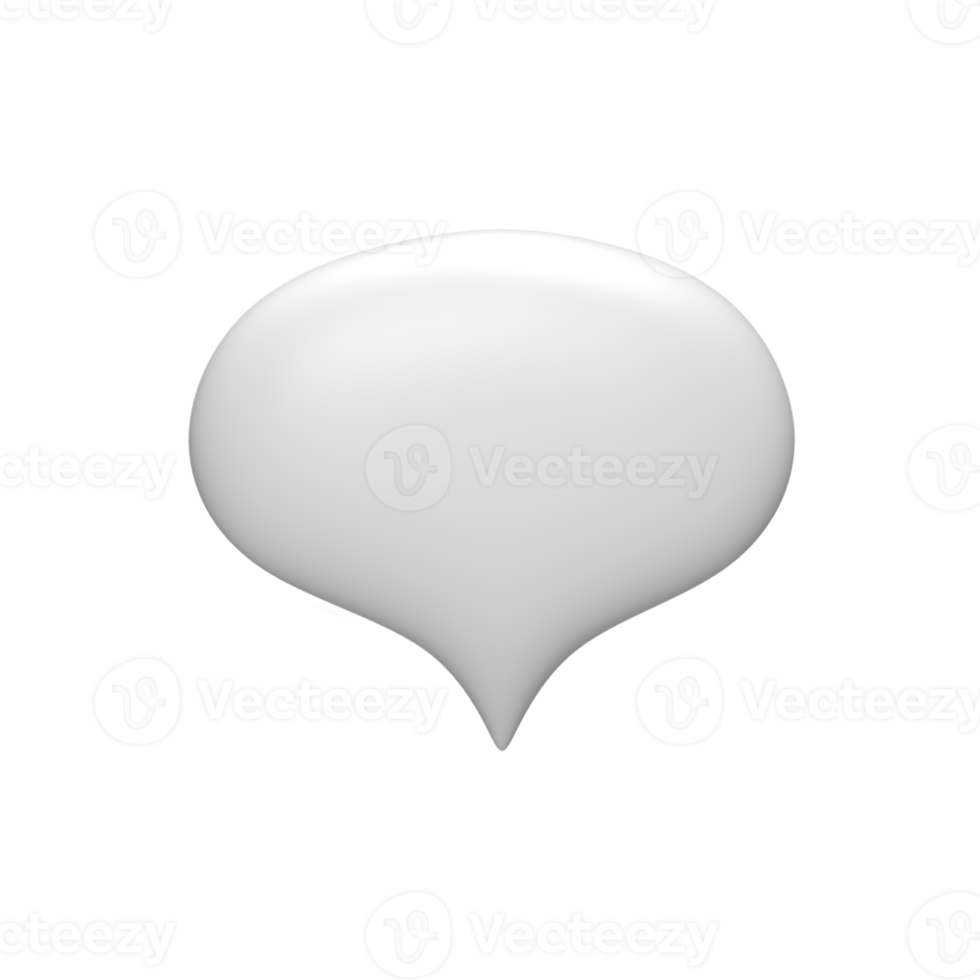 Bubble chat 3d symbol and icon. render object illustration png