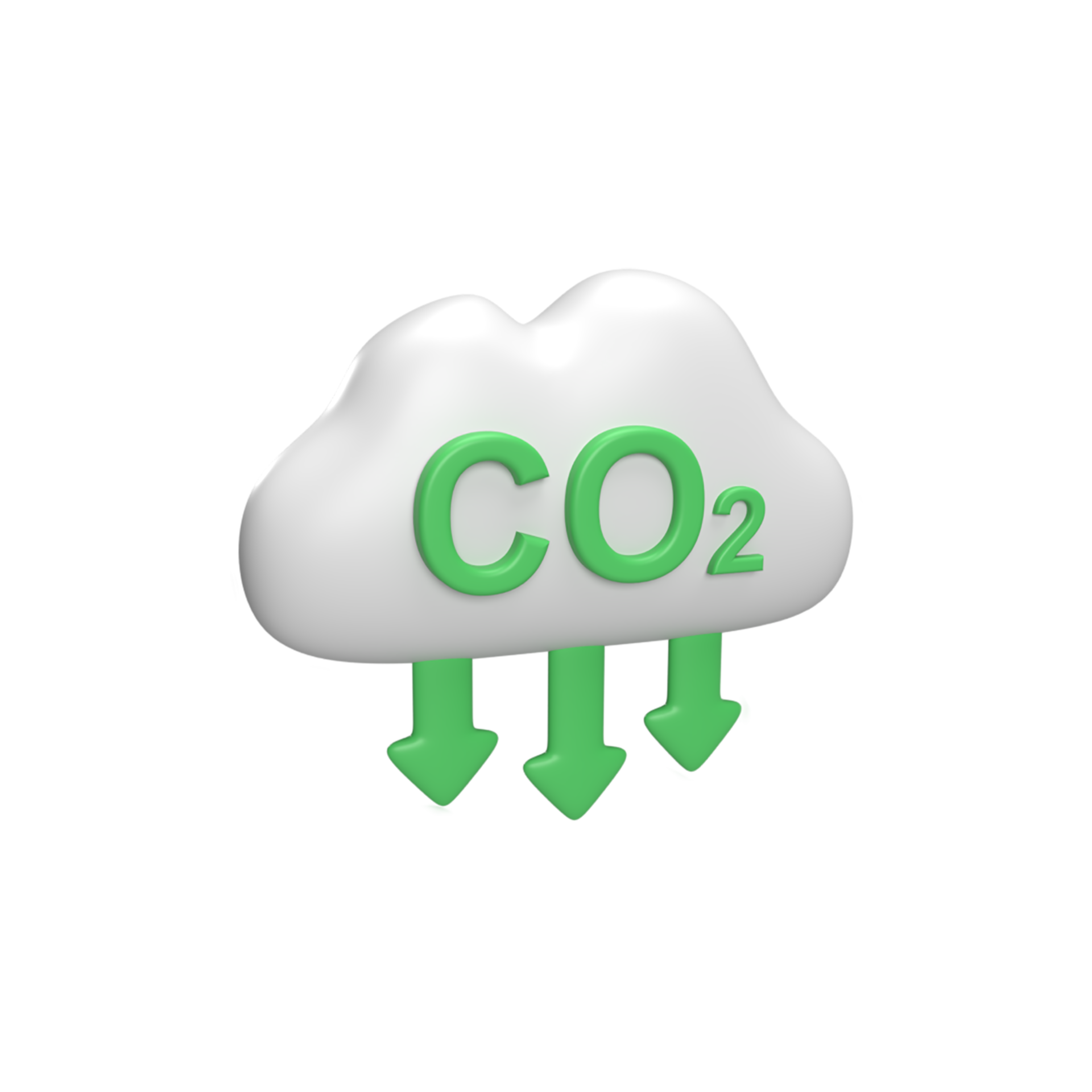 Free reducir el concepto de icono y símbolo 3d de dióxido de carbono.  renderizar objeto 12794321 PNG with Transparent Background