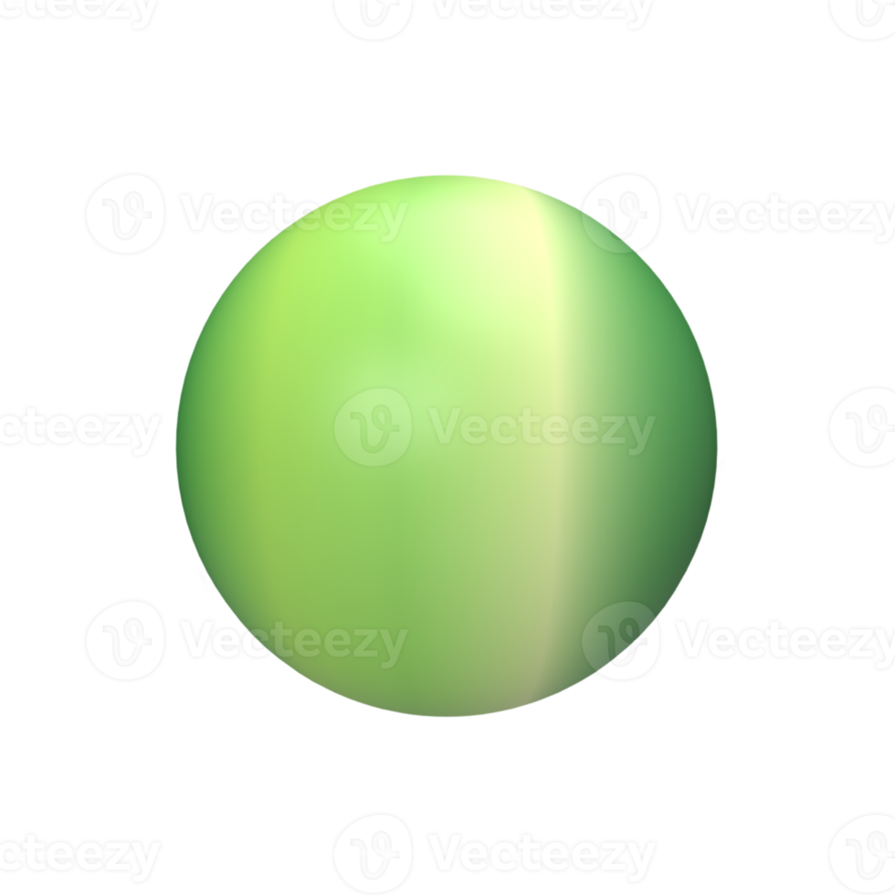 esfera de gradiente de cor. renderização 3D png