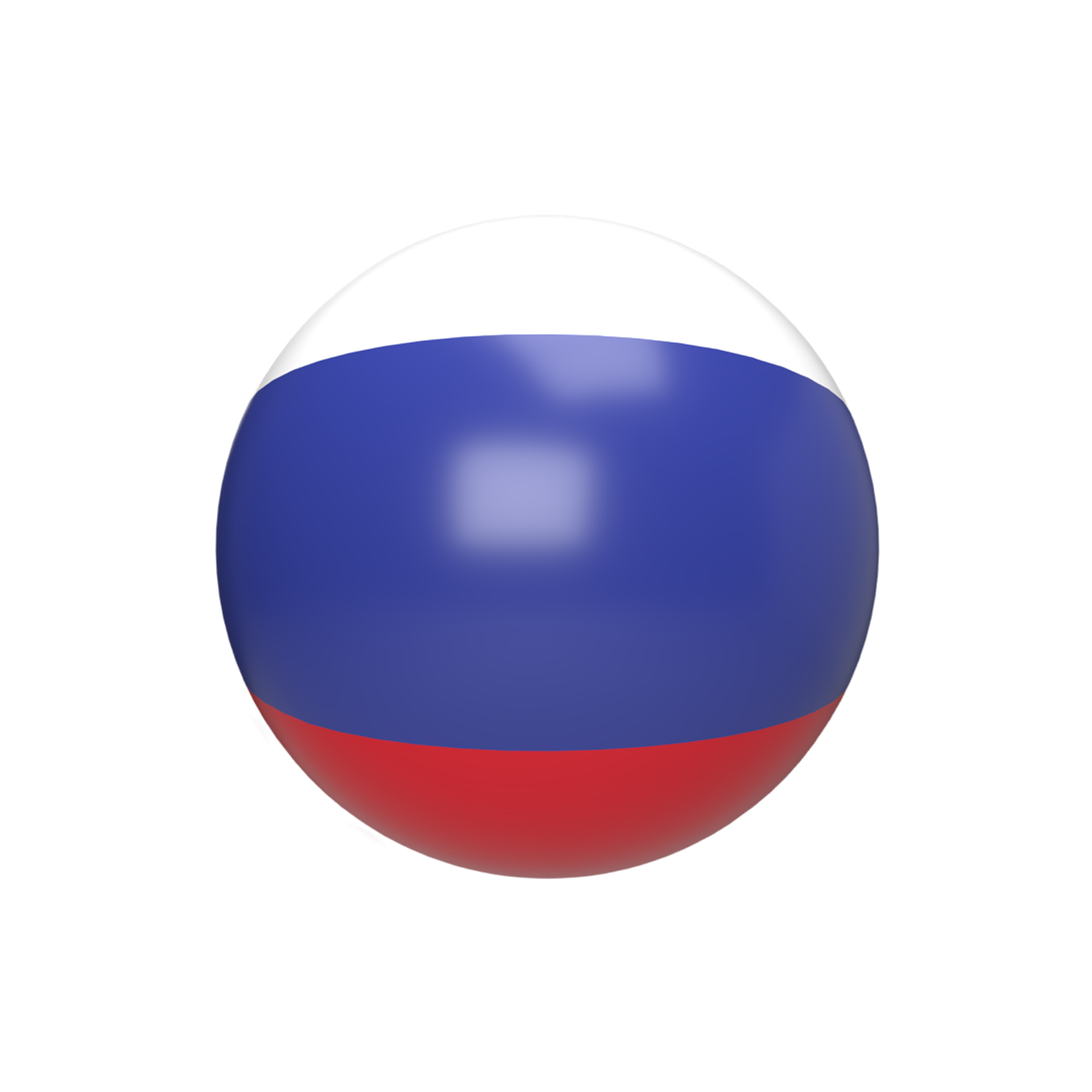 Russia flag in sphere. 3d render 12794352 PNG