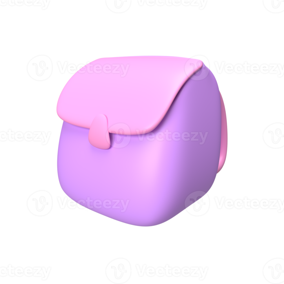 3D-Kindertasche. gerenderte Objektillustration png