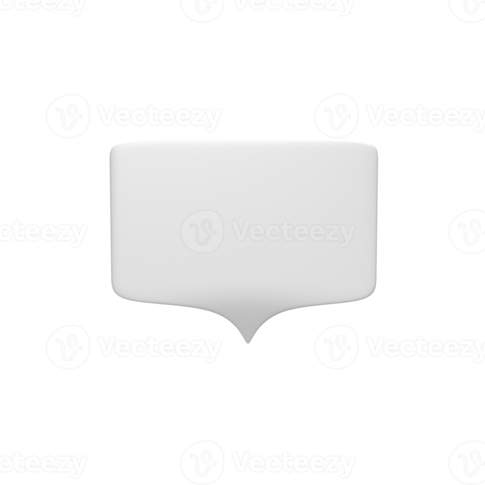 Bubble chat 3d symbol and icon. render object illustration png