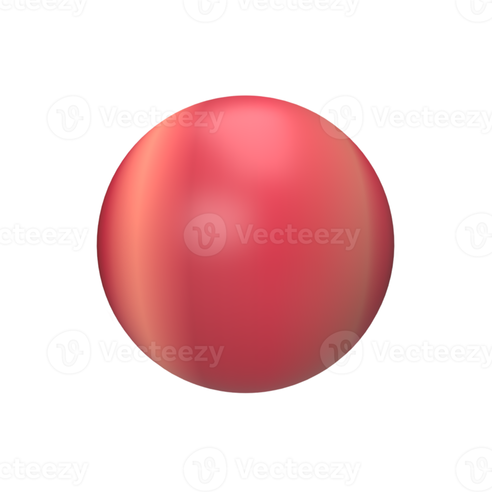 Color gradient sphere. 3d render png