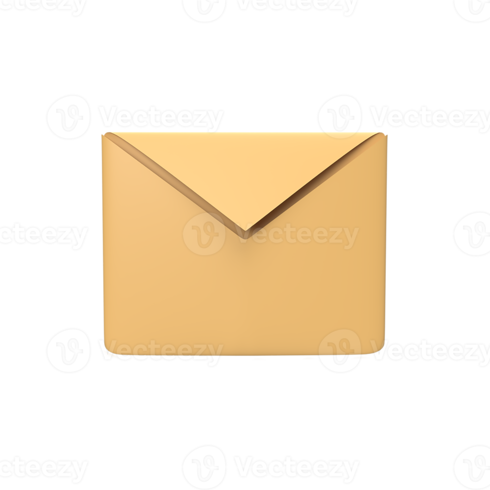 Envelope. 3d render png