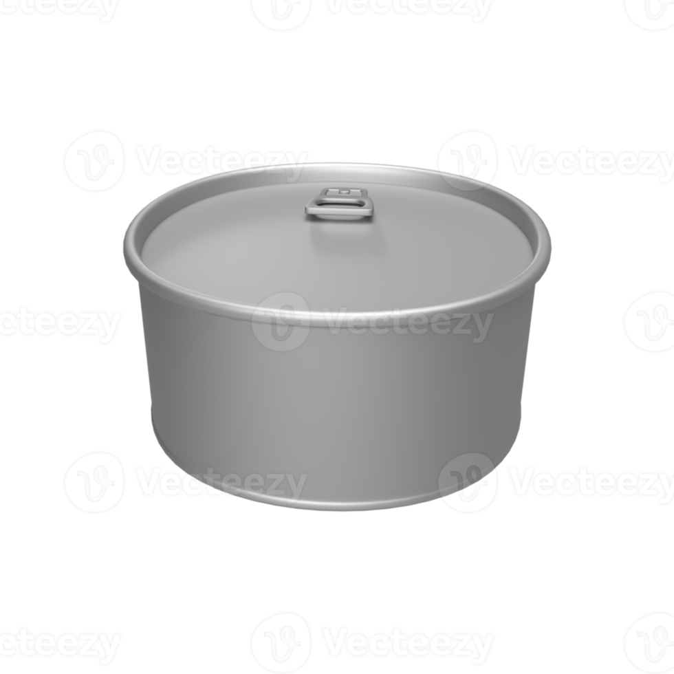 Blank Can for product mockup. 3D Render illustration png