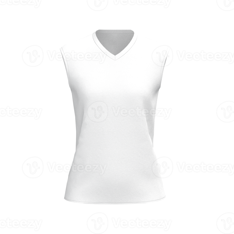 Blank white T-shirt front view for mockup template mockup design png