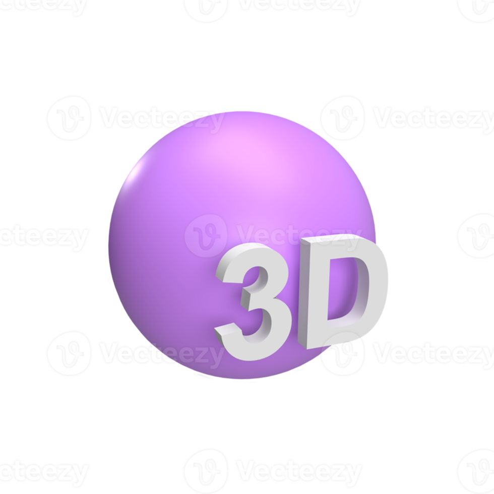 rodada 3D. ilustração de objeto renderizado png