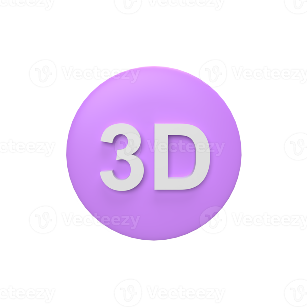 3D Badge button . Rendered object illustration png