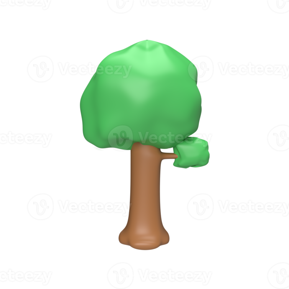 Tree 3d icon and symbol concept. render object png