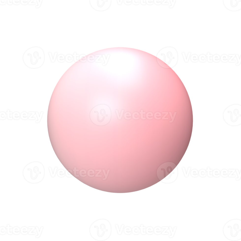 Color gradient sphere. 3d render png