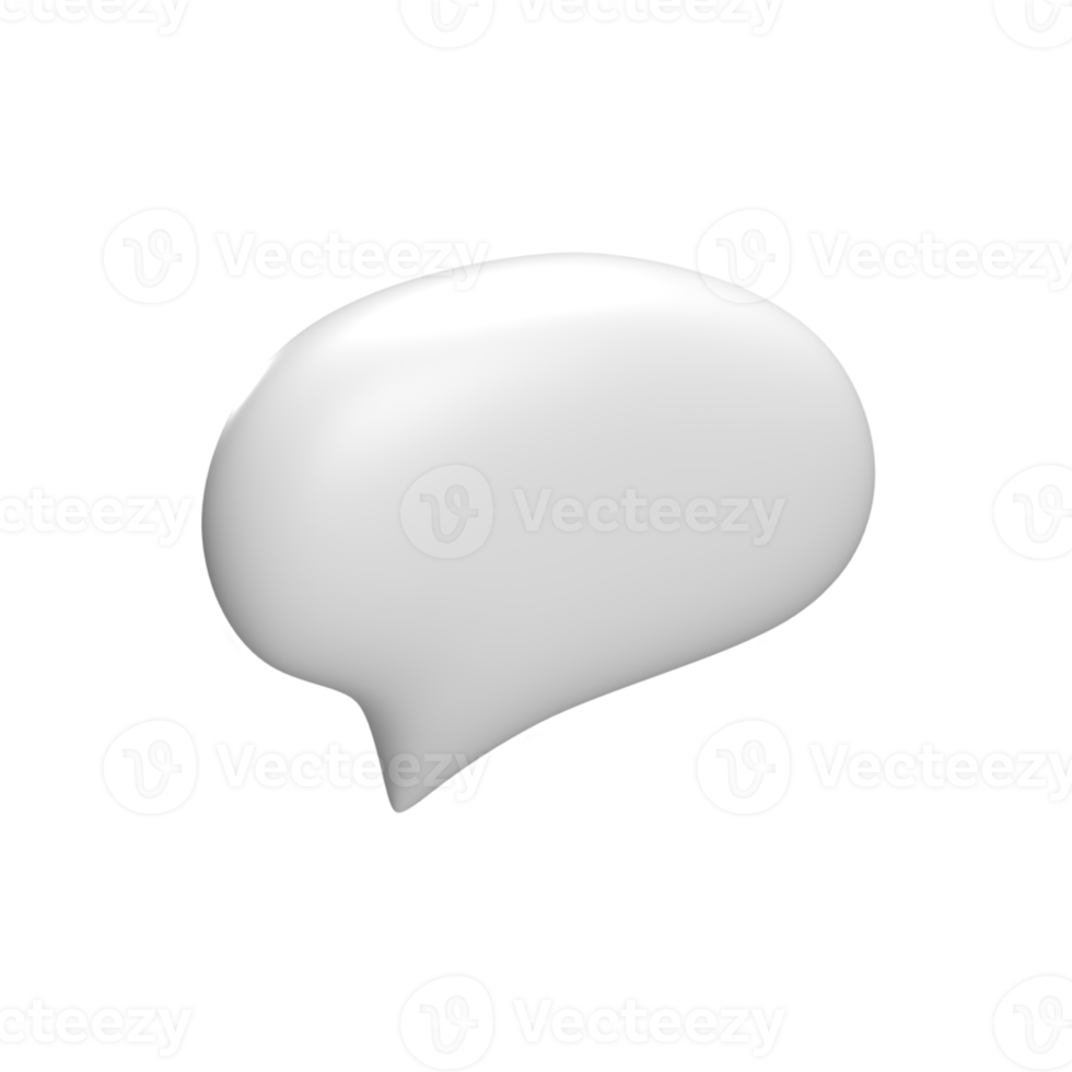 Bubble chat 3d symbol and icon. render object illustration png