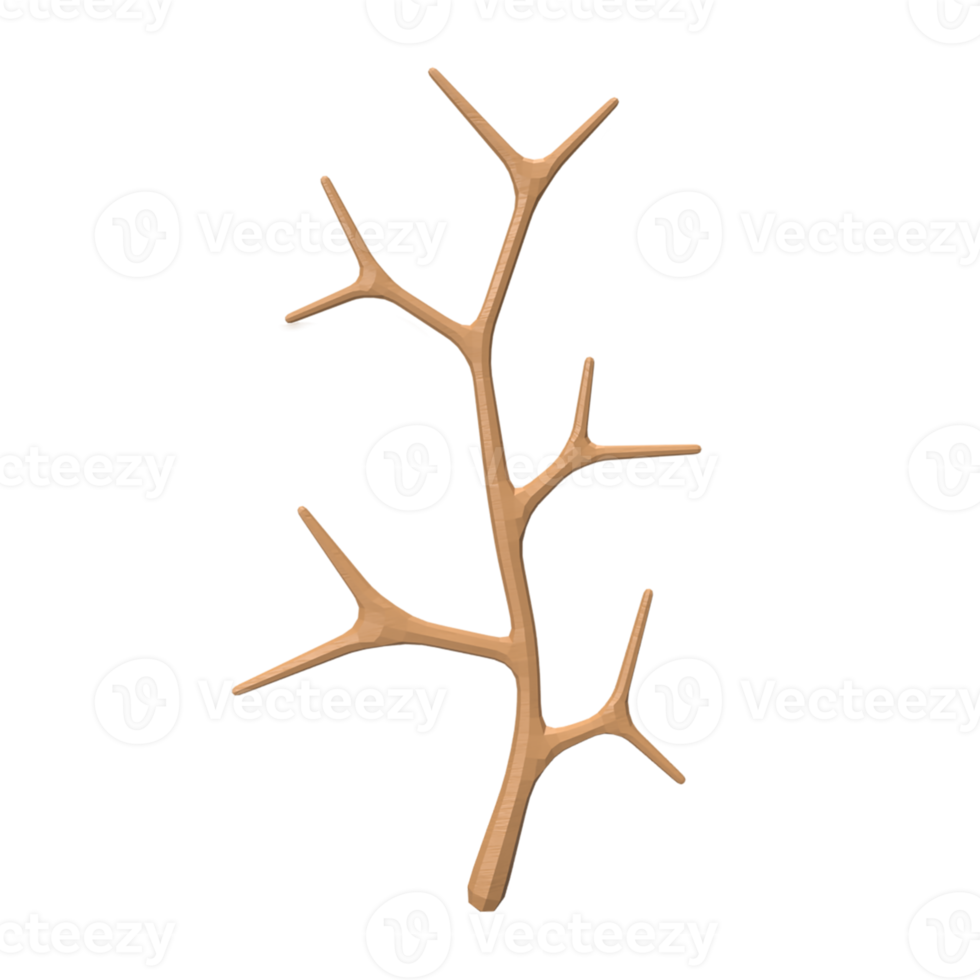 Dry twig. 3d render png